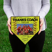 Softball Home Plate Plaque - Thank You Coach Photo Autograph