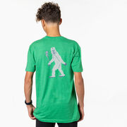 Guys Lacrosse Short Sleeve T-Shirt - Yeti (Walking) (Back Design)
