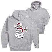 Volleyball Hooded Sweatshirt - Serving Holiday Cheer (Back Design) 