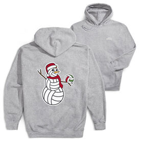Volleyball Hooded Sweatshirt - Serving Holiday Cheer (Back Design) 