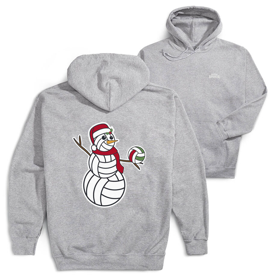 Volleyball Hooded Sweatshirt - Serving Holiday Cheer (Back Design) 