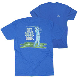 Golf Short Sleeve T-Shirt - Eat. Sleep. Golf (Back Design)