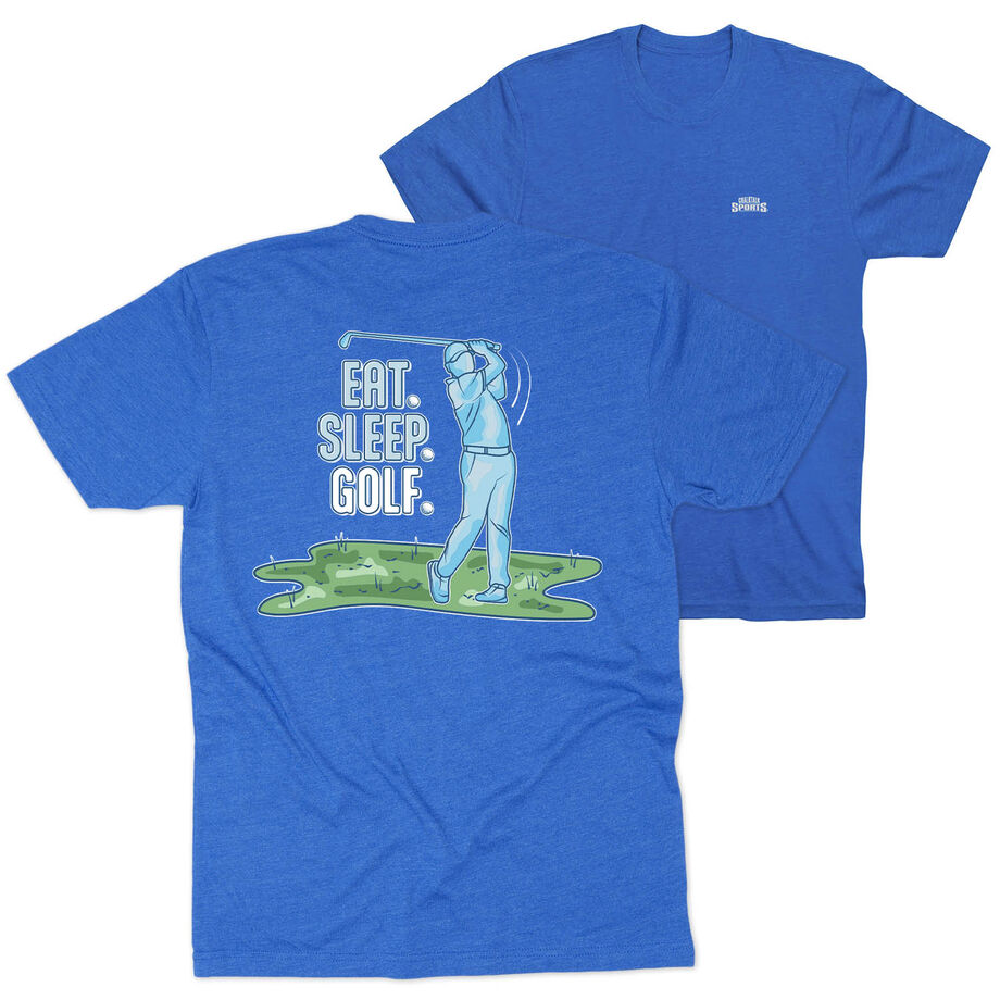 Golf Short Sleeve T-Shirt - Eat. Sleep. Golf (Back Design)
