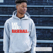 Baseball Hooded Sweatshirt - Eat. Sleep. Baseball.