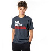 Baseball T-Shirt Short Sleeve Eat. Sleep. Baseball.