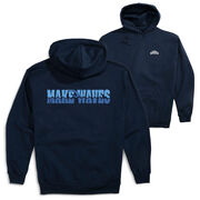 Swimming Hooded Sweatshirt - Make Waves (Back Design)