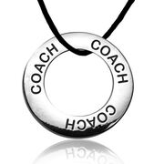 Coach Message Ring Pendant Necklace