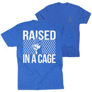 Baseball Short Sleeve T-Shirt - Raised in a Cage Baseball (Back Design)