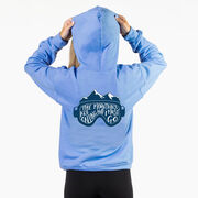 Skiing Hooded Sweatshirt - The Mountains Are Calling (Back Design)