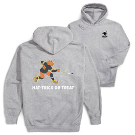 Hockey Hooded Sweatshirt - Hat-Trick or Treat (Back Design)