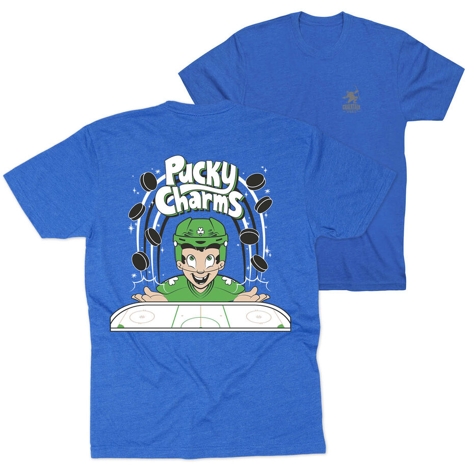 Hockey Short Sleeve T-Shirt - Pucky Charms (Back Design)