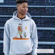 Guys Lacrosse Hooded Sweatshirt - Slingin Heat In The High Noon