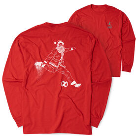 Soccer Tshirt Long Sleeve - Santa Player (Back Design)