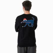 Hockey Crewneck Sweatshirt - Santa Hockey Dog (Back Design)