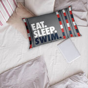 Swimming Pillowcase - Eat. Sleep. Swim.