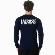 Lacrosse Tshirt Long Sleeve - All Day Every Day (Back Design)