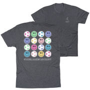 Soccer Short Sleeve T-Shirt - Soccer Makes Me Happy (Back Design)