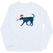 Hockey Long Sleeve Performance Tee - Christmas Dog