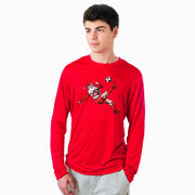 Soccer Long Sleeve Performance Tee - Soccer Santa