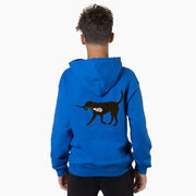 Guys Lacrosse Hooded Sweatshirt - Max The Lax Dog (Back Design)