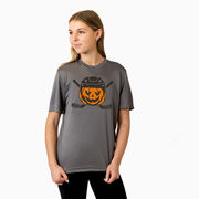 Hockey Short Sleeve Performance Tee - Helmet Pumpkin