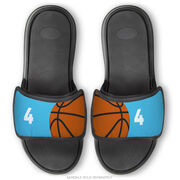 Basketball Repwell&reg; Sandal Straps - Ball and Number Reflected