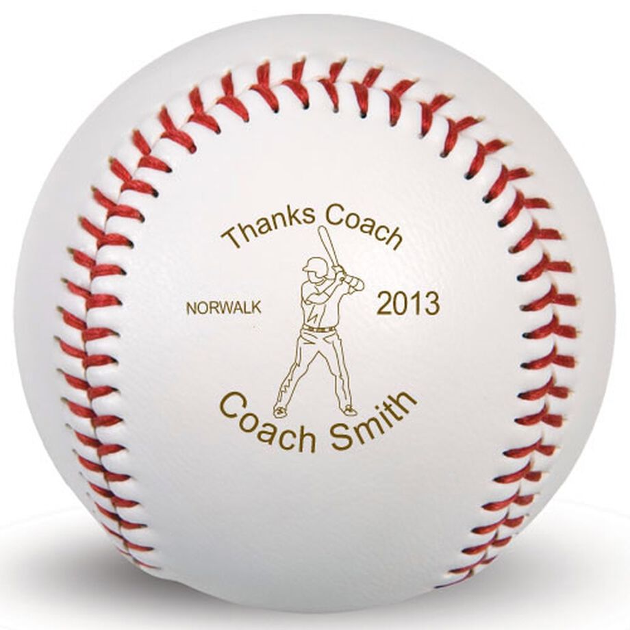 Baseball Thanks Coach Player Laser Engraved Baseball