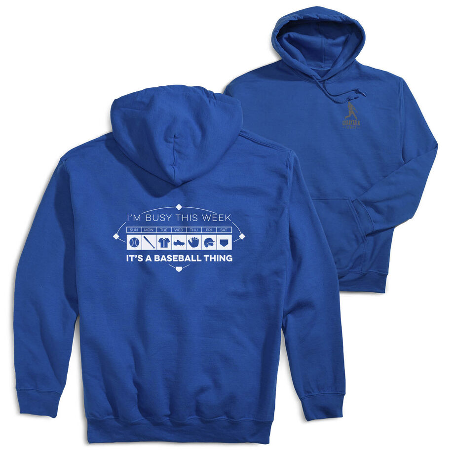Baseball Hooded Sweatshirt - 24-7 Baseball (Back Design)