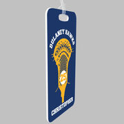 Guys Lacrosse Bag/Luggage Tag - Custom Number Stick Head