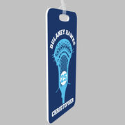 Guys Lacrosse Bag/Luggage Tag - Custom Number Stick Head