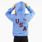 Hockey Hooded Sweatshirt - USA Gold (Back Design)