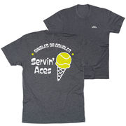 Tennis Short Sleeve T-Shirt - Servin' Aces (Back Design)