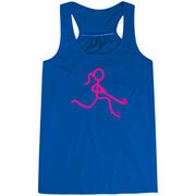 Field Hockey Flowy Racerback Tank Top - Neon Pink Field Hockey Girl