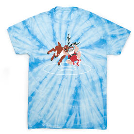 Wrestling Short Sleeve T-Shirt - Wrestling Reindeer Tie Dye