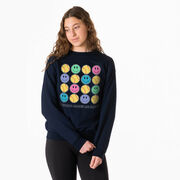 Softball Crewneck Sweatshirt - Softball Makes Me Happy