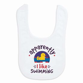 Swimming Baby Bib - Apparently I Like Swimming