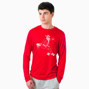 Soccer Long Sleeve Performance Tee - Santa Player