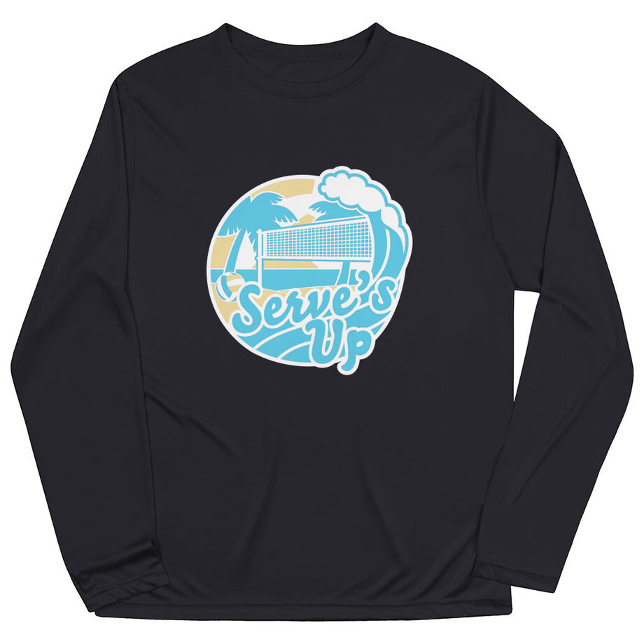 Volleyball Long Sleeve Performance Tee - Serve's Up