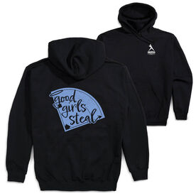 Softball Hooded Sweatshirt - Good Girls Steal (Back Design)