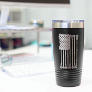Guys Lacrosse 20 oz. Double Insulated Tumbler - Lax Flag