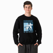 Guys Lacrosse Crewneck Sweatshirt - Survival of the Fittest