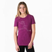 Soccer Women's Everyday Tee - Soccer Girl Player Sketch