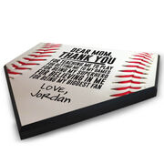 Baseball Home Plate Plaque - Dear Mom