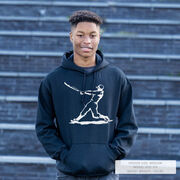 Baseball Hooded Sweatshirt - Baseball Player