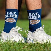 Football Woven Mid-Calf Socks - Eat Sleep Football