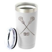 Guys Lacrosse 20 oz. Double Insulated Tumbler - Personalized Crossed Sticks