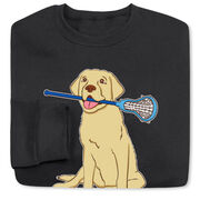 Girls Lacrosse Crewneck Sweatshirt - Chase The Lax Dog