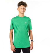 Skiing Short Sleeve T-Shirt - Freestyle Santa (Back Design)