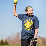 Softball T-Shirt Short Sleeve - I'd Rather Be Playing Softball Distressed