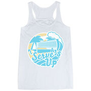 Volleyball Flowy Racerback Tank Top - Serve's Up